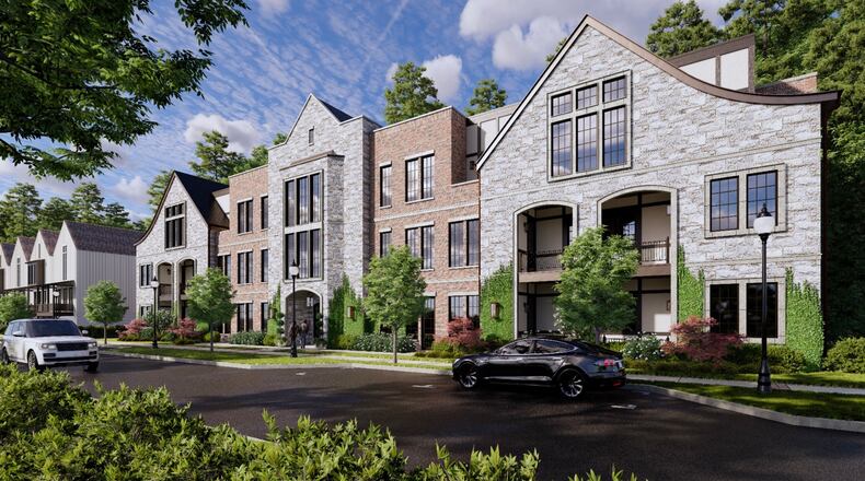 Alpharetta recently approved construction of a condominium building on 1.13 acres at 82 and 92 Thompson Street. COURTESY CITY OF ALPHARETTA