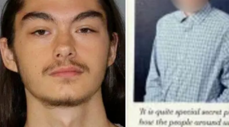 A former high school student in Connecticut was charged with computer crimes after gaining access to a school database and changing two students’ yearbook quotations, inserting one attributed to Hitler and altering another to mention one of the Boston Marathon bombers, police said.