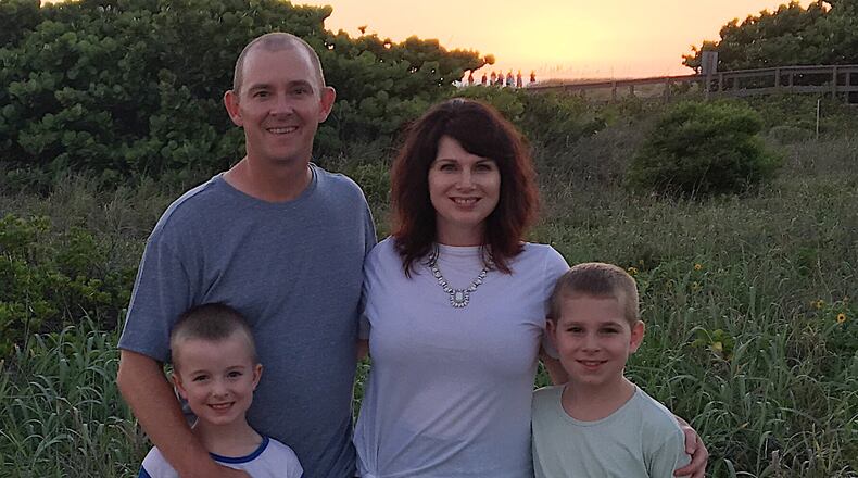 Colton Sapko, left, has had a severe peanut allergy since he was a baby. But he’s benefiting from an experimental treatment at Children’s Mercy Hospital that could soon be available to the general public. The rest of the Sapkos are, from left, Rob, Jackie, and Carsten. They live in Springfield. CONTRIBUTED