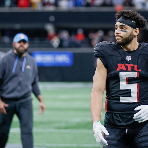 The Falcons exercised the fifth-year contract option for receiver Drake London, keeping him under team control through the 2026 season.