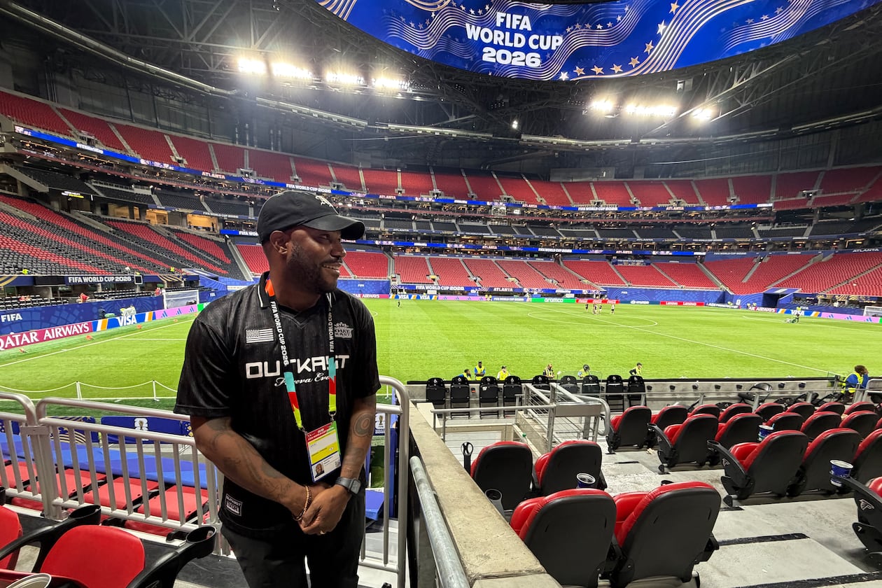 AJC reporter Gavin Godfrey covered six out of eight 2026 FIFA World Cup matches at Atlanta Stadium. (Kimberly Johnson/AJC)