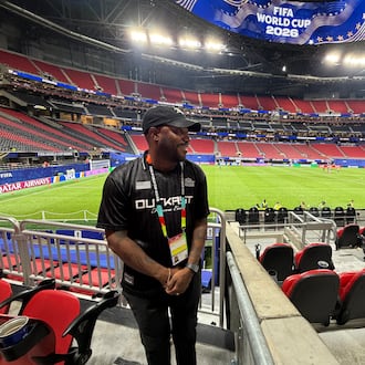 AJC reporter Gavin Godfrey covered six out of eight 2026 FIFA World Cup matches at Atlanta Stadium. (Kimberly Johnson/AJC)