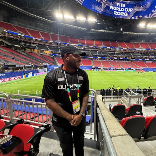 AJC reporter Gavin Godfrey covered six out of eight 2026 FIFA World Cup matches at Atlanta Stadium. (Kimberly Johnson/AJC)