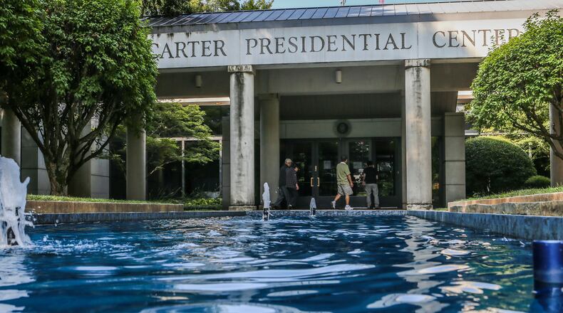 Jimmy Carter Library and Museum shut its doors temporarily Monday due to the transmission rate of COVID-19 in Fulton County. The facility will remain closed "until public health conditions improve," according to the federal administration in charge of archives. File photo