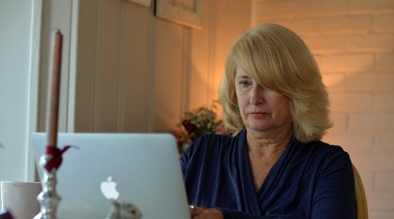 Virginia Anderson, a longtime reporter and editor at The Atlanta Journal-Constitution and now a freelance writer, at home. BRANT SANDERLIN / BSANDERLIN@AJC.COM