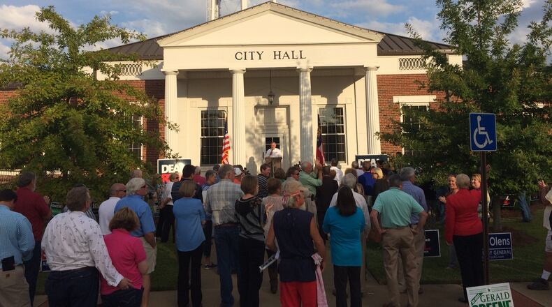 Gov. Nathan Deal at a campaign stop in Blakely, a southwest Georgia town of about 5,000.