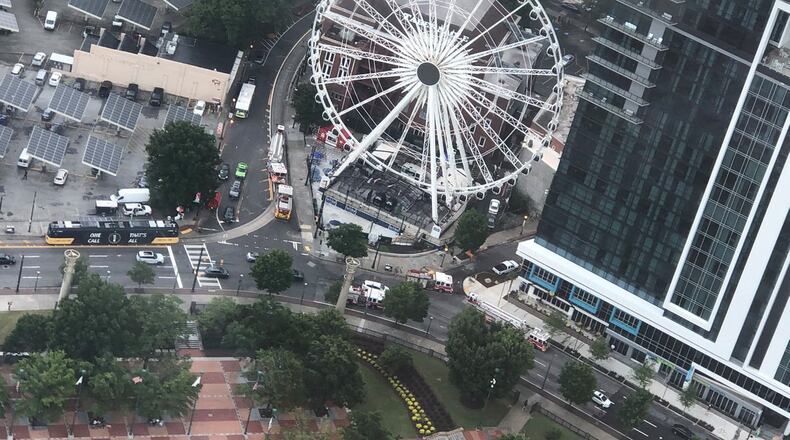 A power vault fire near Centennial Olympic Park was labeled a full assignment by Atlanta Fire Rescue and was quickly contained.