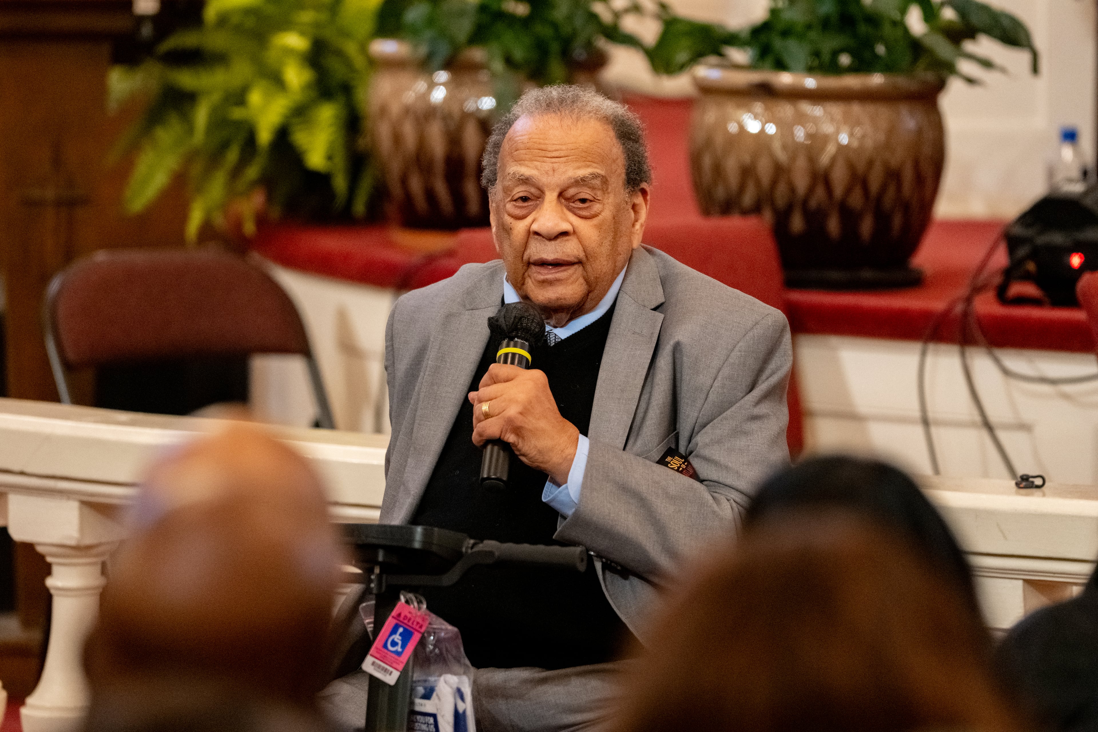 “This is where it all began,” former Atlanta Mayor Andrew Young told the crowd on Thursday, Oct. 30, 2025. “These ideas didn’t come from Washington to us. It came from us to Washington.” (Ben Hendren for the AJC)
