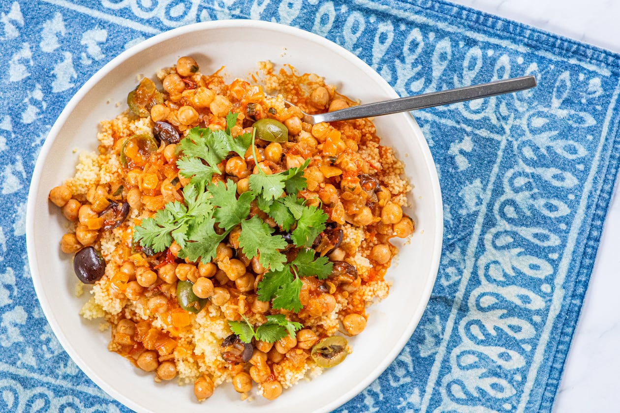 Serve this Shortcut Chickpea Tagine-Inspired Stew with quick-cooking couscous or alongside crusty bread for dipping. (Aaliyah Man for the AJC/food styling by Kate Williams)