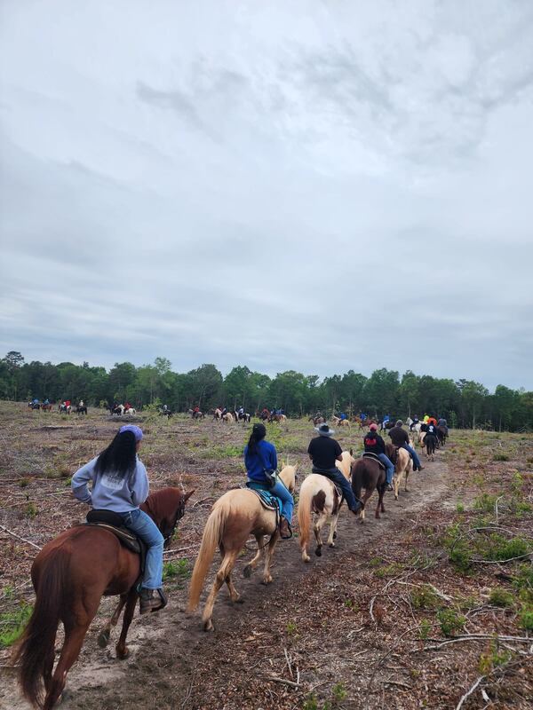 Participants embark on a trail ride hosted by Atlanta Saddle Club Association.
