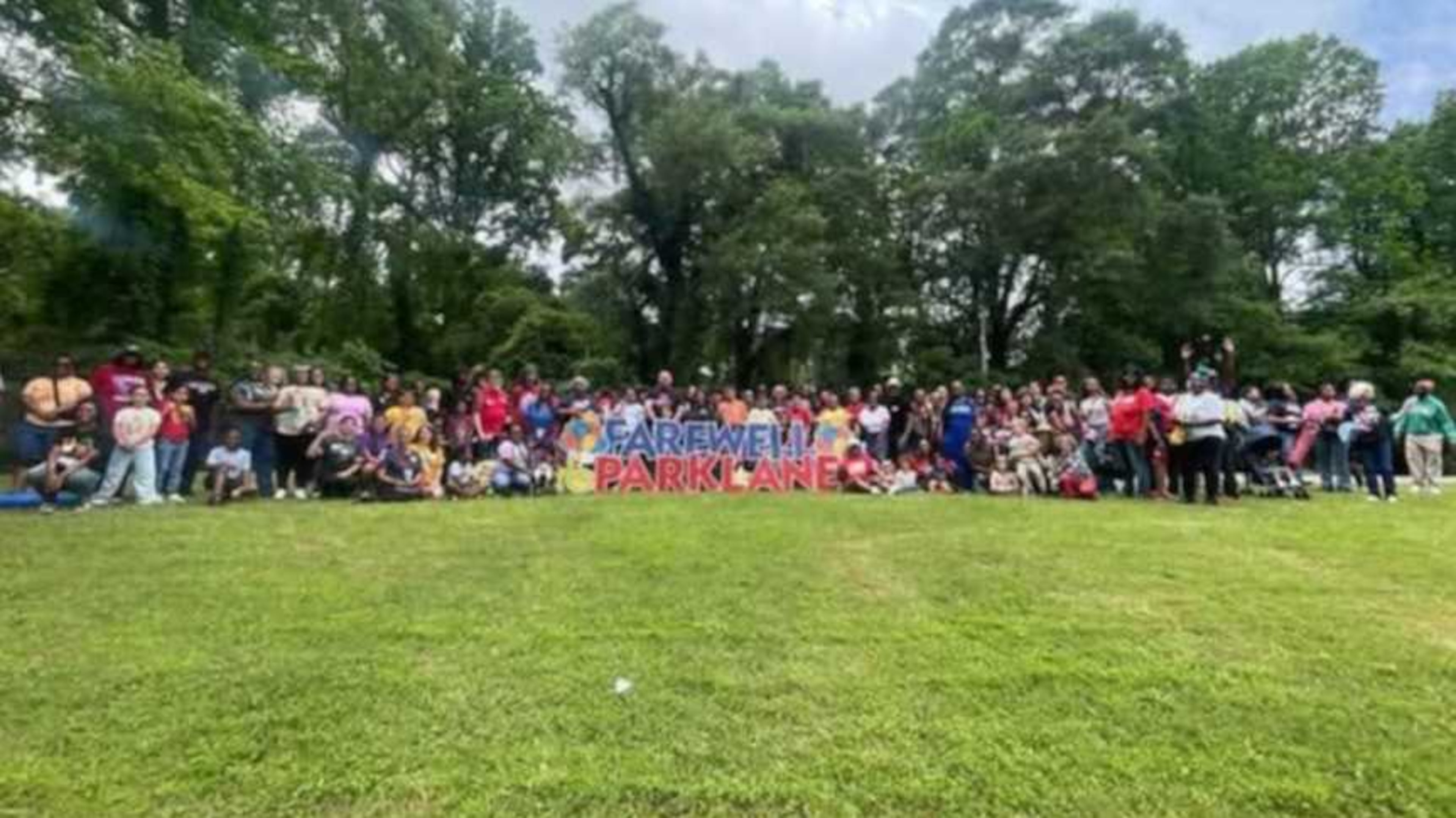 Parklane recently held a "block party" for students, staff and alumni to bid farewell to the school community. East Point City Council members Shean L. Atkins and Carrie Ziegler attended the event and made popcorn. Alumni from as far back as the 1950s turned out to say goodbye. (Courtesy of Christy Taylor)