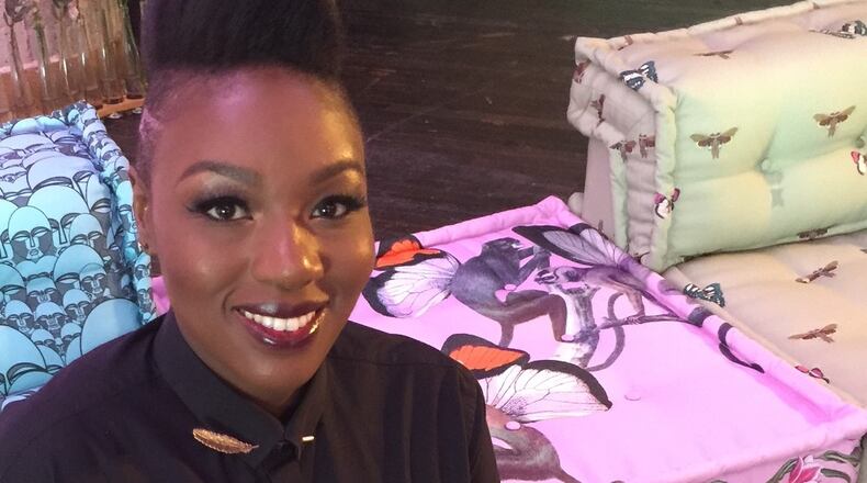 Designer Mimi Plange created a special Mah Jong sofa with Roche Bobois for fundraiser.