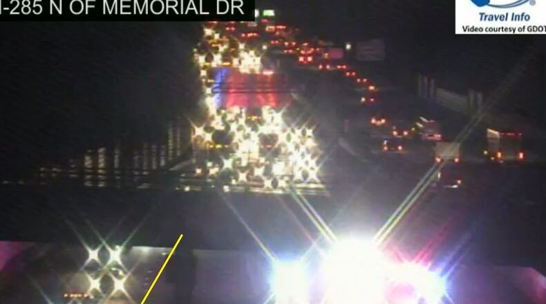 DeKalb County police are investigating after a pedestrian was hit and killed on I-285 just south of Memorial Drive.