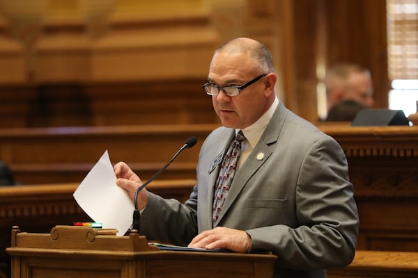 As a state senator, Bruce Thompson pressed for new abortion limits. Miguel Martinez for The Atlanta Journal-Constitution 