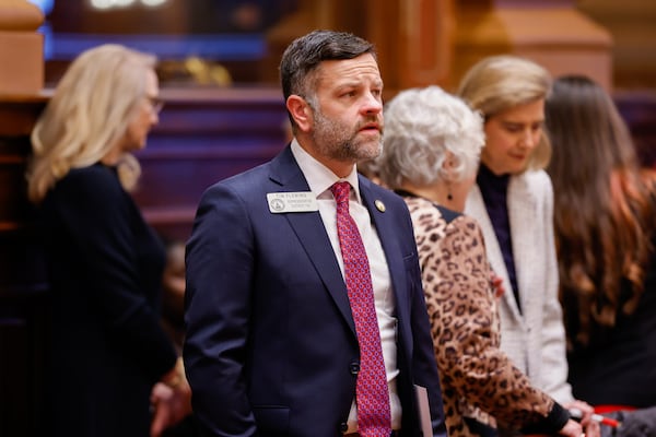 Rep. Tim Fleming, R-Covington, appears in Georgia's House of Representatives in February. (Arvin Temkar/AJC)