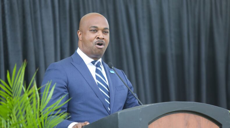 Hall, shown here at the groundbreaking ceremony of the new MLK Recreation and Aquatic Center scheduled to open in the fall of 2017, says that some of the “broken windows” policies are now unnecessary, clog jails and harken back to Jim Crow. The broken windows theory, introduced in the early 1980s, holds that small problems unaddressed lead to bigger problems.
