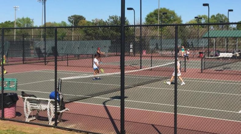 The tennis courts at Richard Craig Park