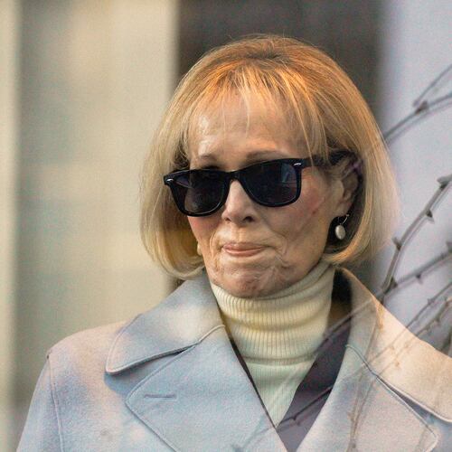 FILE - E. Jean Carroll arrives at Manhattan federal court, Jan. 17, 2024, in New York. (AP Photo/Eduardo Munoz Alvarez)