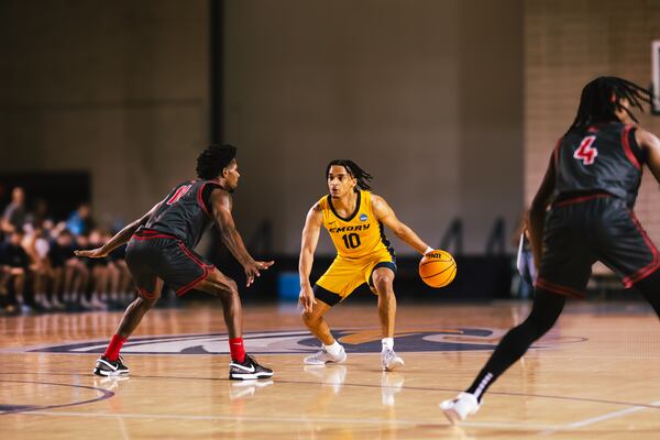 Ben Pearce averaged 16.7 points and 5.4 assists for Emory as a junior in 2024-25. (Courtesy of Emory University)