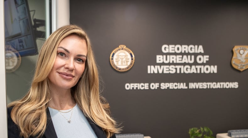Jamie Abercrombie recently became a GBI criminal profiler. (Jenni Girtman for the AJC)