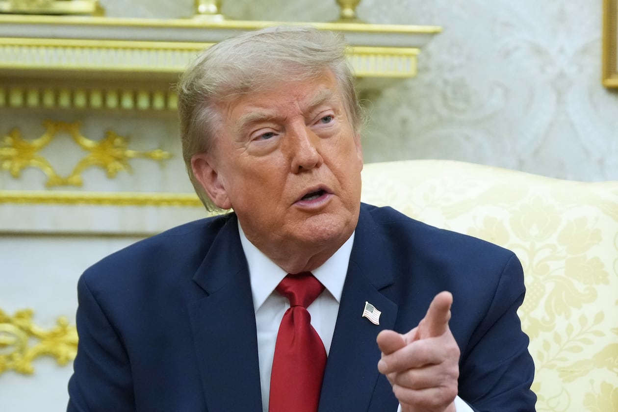 President Donald Trump speaks as he meets with Iraq’s prime minister in the White House on Tuesday, July 14, 2026, in Washington, D.C. (Julia Demaree Nikhinson/AP)