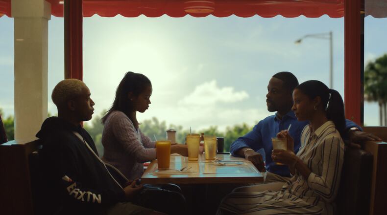 “Waves” stars Kelvin Harrison Jr., Taylor Russell, Sterling K. Brown and Renée Elise Goldsberry. Credit: A24 Films