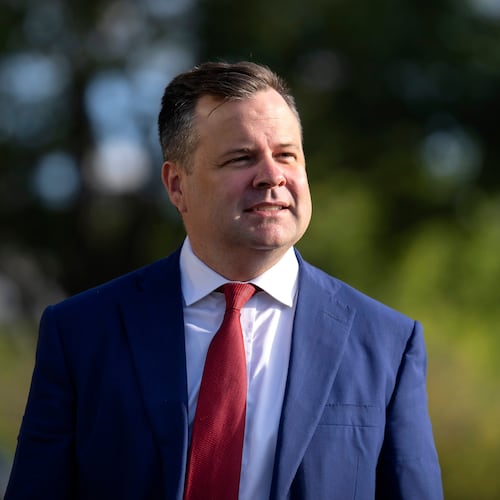 FILE - Director of the Federal Housing Finance Agency Bill Pulte walks outside the White House, Tuesday, Sept. 2, 2025, in Washington. (AP Photo/Mark Schiefelbein, File)