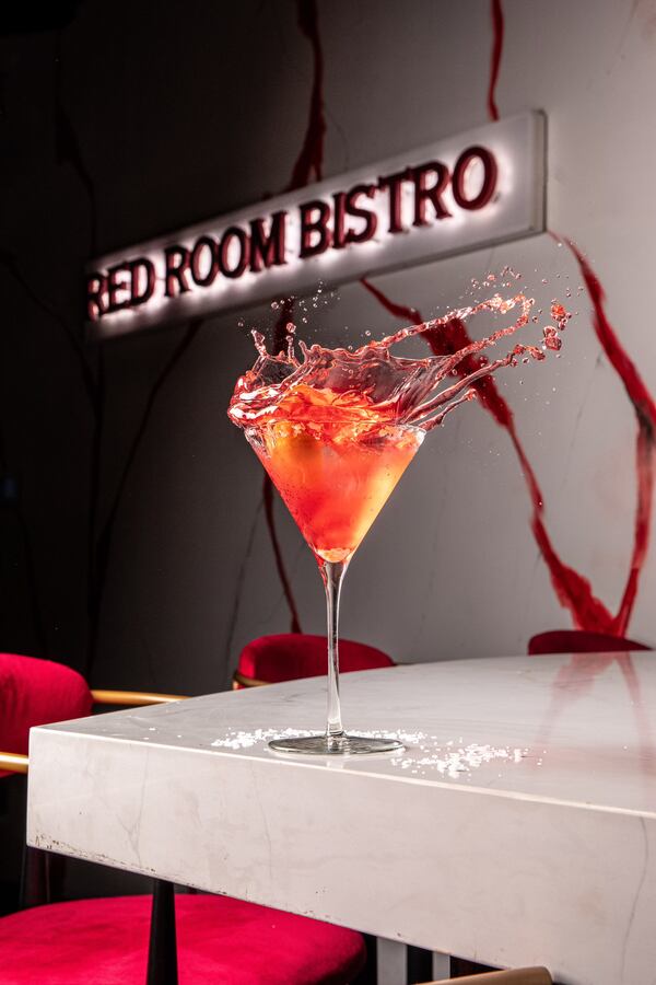 The cocktails are red-themed at Red Room Bistro. (Courtesy of Madelynne Grace/Bites and Bevs Media)