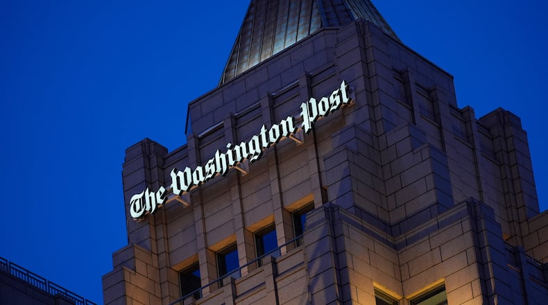 One Franklin Square, home of the Washington Post newspaper in downtown Washington, Wednesday, Feb. 4, 2026. (AP Photo/Pablo Martinez Monsivais)