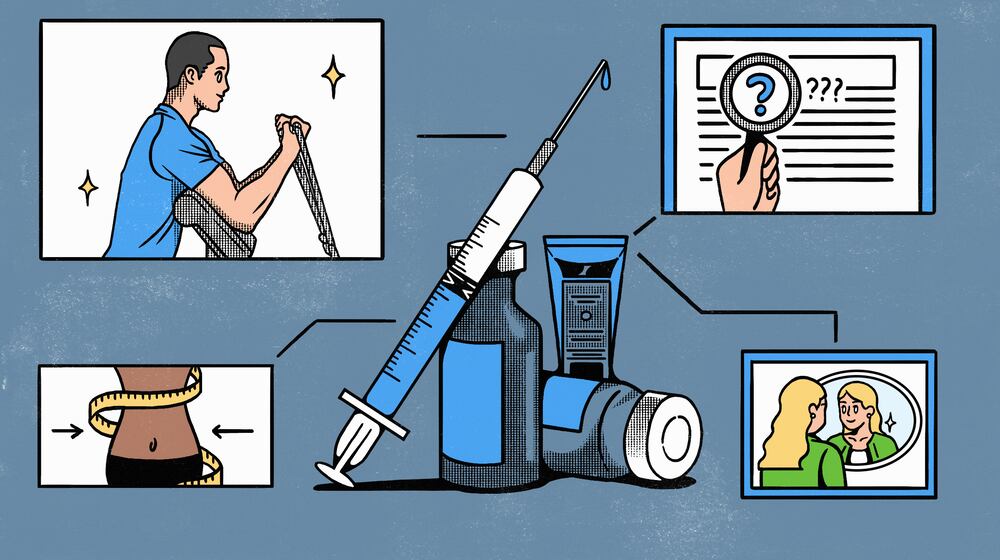 From anti-aging skin care to weight-loss treatments, peptides have quickly moved into the spotlight. Georgia medical experts weigh in on their benefits and risks. (Illustration: Broly Su/AJC)