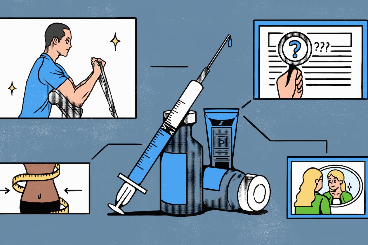 From anti-aging skin care to weight-loss treatments, peptides have quickly moved into the spotlight. Georgia medical experts weigh in on their benefits and risks. (Illustration: Broly Su/AJC)