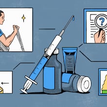 From anti-aging skin care to weight-loss treatments, peptides have quickly moved into the spotlight. Georgia medical experts weigh in on their benefits and risks. (Illustration: Broly Su/AJC)