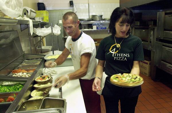 Athens Pizza opened on Clairmont Road in Decatur in 1966. This photo was captured in 2019 for an article about restaurants open 25 years or more. (File)