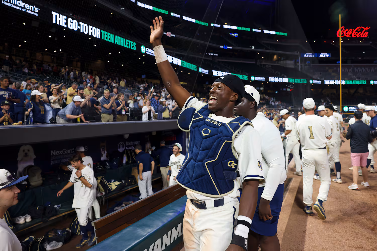 University of Georgia vs Georgia Tech in an NCAA baseball game at Truist Park