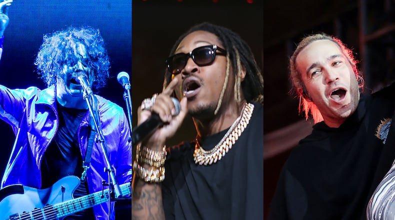 Music Midtown headliners include (l-r) Jack White, Future and Fall Out Boy. AJC FILE PHOTOS