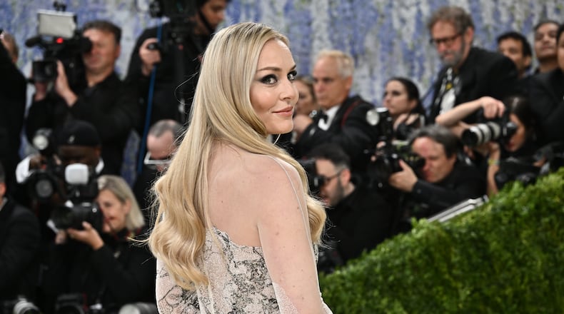 Lindsey Vonn arrives at The Metropolitan Museum of Art's Costume Institute benefit gala celebrating the opening of the "Costume Art" exhibition on Monday, May 4, 2026, in New York. (Photo by Evan Agostini/Invision/AP)
