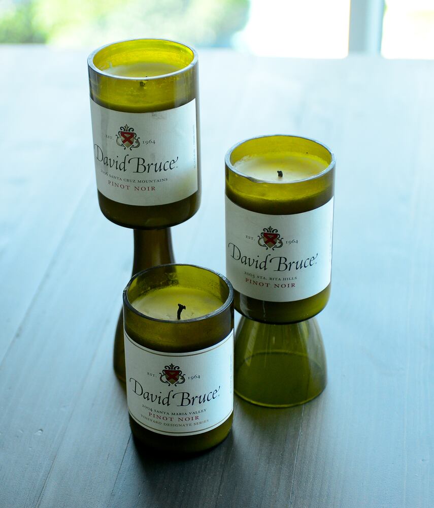 Wine-scented candles