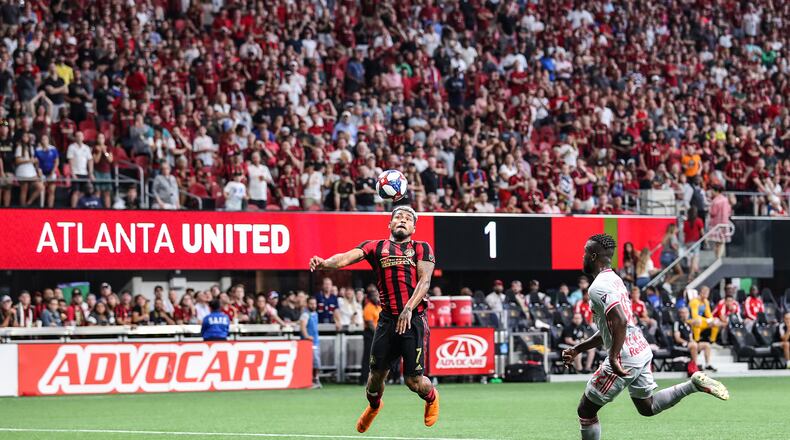 Images from the match between Atlanta United and New York Red Bulls at Mercedes-Benz Stadium in Atlanta, Georgia. (Photo by Carmen Mandato/Atlanta United)