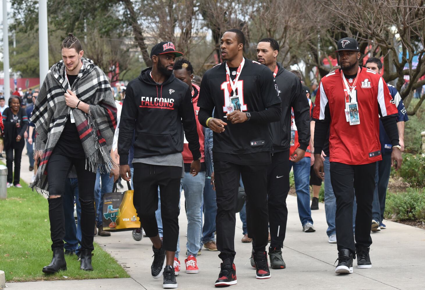 Falcons fans party in Houston on Super Bowl Sunday
