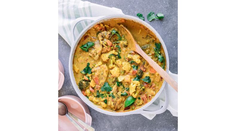 Vegetable Chicken Curry is a recipe published in “Buck Naked Kitchen: Radiant and Nourishing Recipes to Fuel Your Health Journey” by Kirsten Buck (Houghton Mifflin Harcourt, $28).
