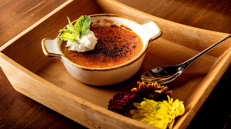 Nan Thai Fine Dining’s Thai Tea Creme Brulee. (Courtesy of Dominique White)