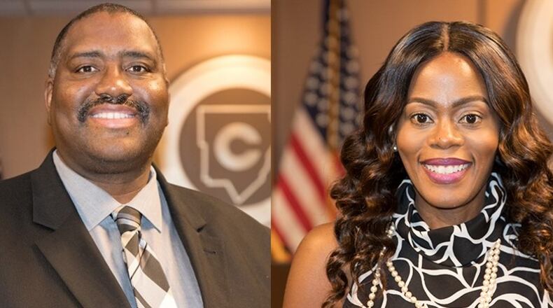 Travis Joshua, left, and Dr. Dana Giles. Credit: Cobb County School District