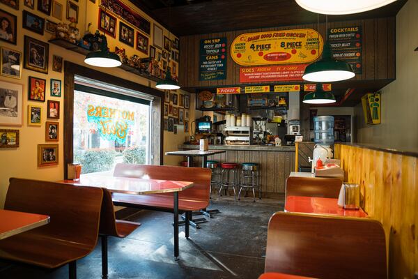 The interior of Mother's Best in Decatur includes booths salvaged from an old Huddle House. (Courtesy of Mother's Best)