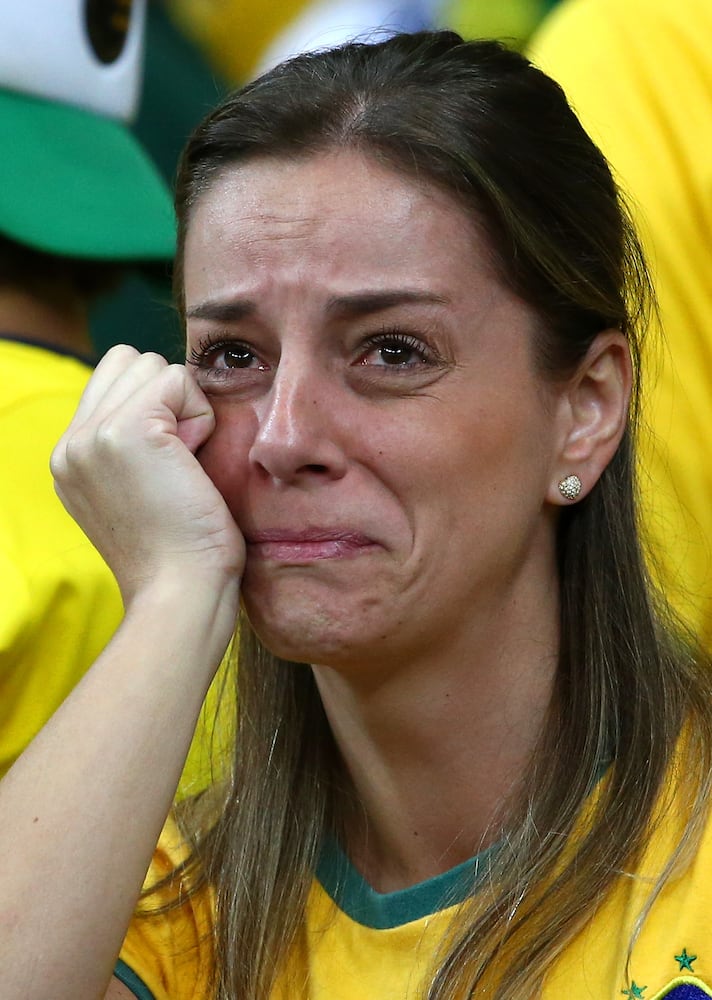 Tears flowed from the raw emotion during and after Brazil lost 7-1 to Germany in the World Cup.