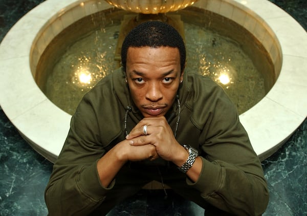FILE - Dr. Dre poses for a photo at Le Meridien Hotel in Beverly Hills, Calif., on Nov. 12, 2001. (AP Photo/Chris Pizzello, File)