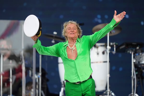 Tonight's the night? No, but Aug. 1 will be when Rod Stewart returns to town. (Scott A Garfitt/Invision/AP)