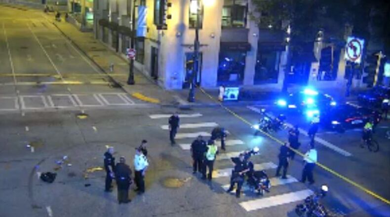 An Atlanta police was injured after being struck by an ATV Saturday night. (Photo: WSB Radio)