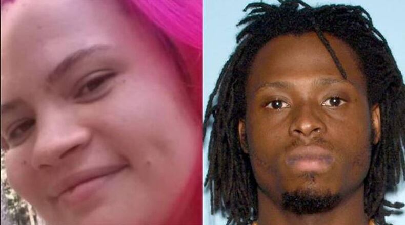 Joshua Fisher (right) is wanted in connection with the death of 31-year-old Deanna Fuller. She was found in the apartment complex where the couple lived.