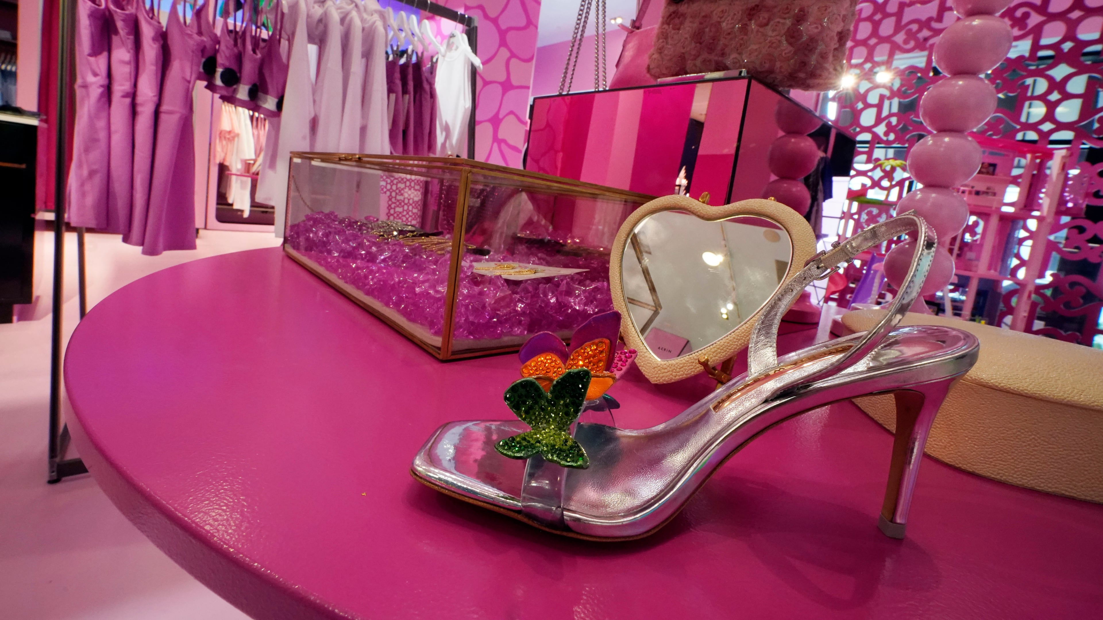 FILE - Barbie-themed merchandise is displayed in a special section at Bloomingdale's, in New York, Thursday, July 20, 2023. (AP Photo/Richard Drew, File)