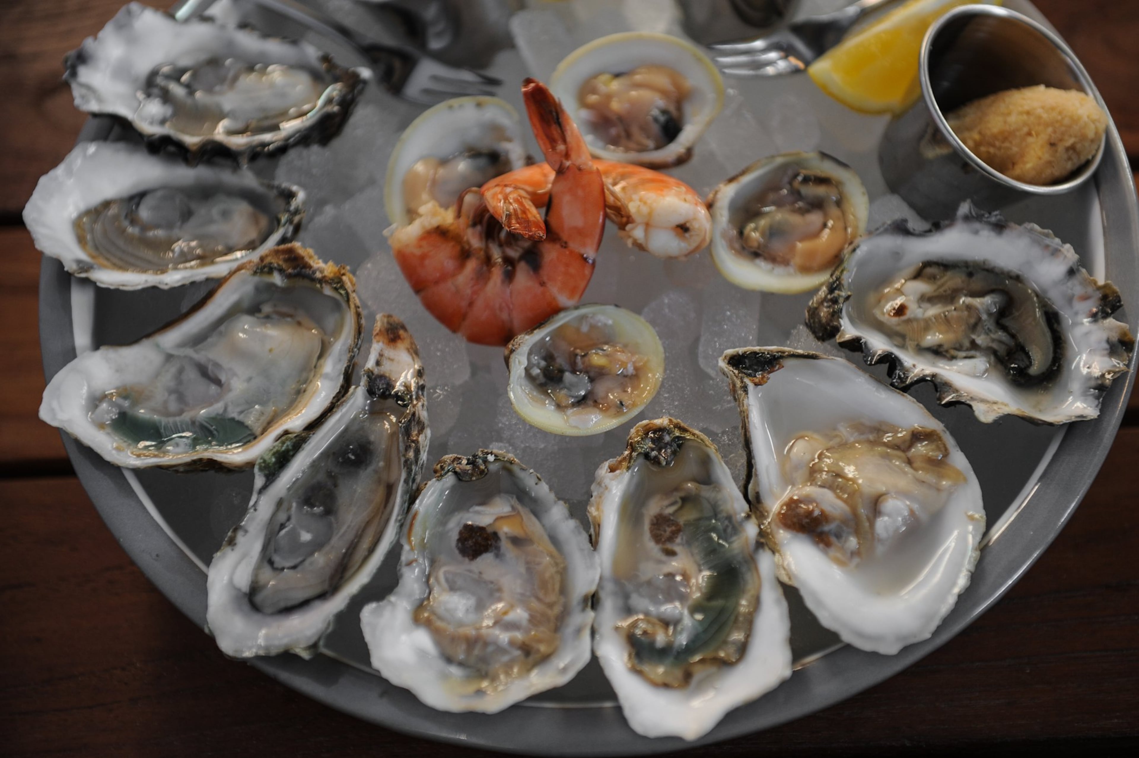 You can find a variety of oysters, as well as poached white shrimp and Sapelo Island clams, at W.H. Stiles Fish Camp in the Ponce City Market. CONTRIBUTED BY BECKY STEIN